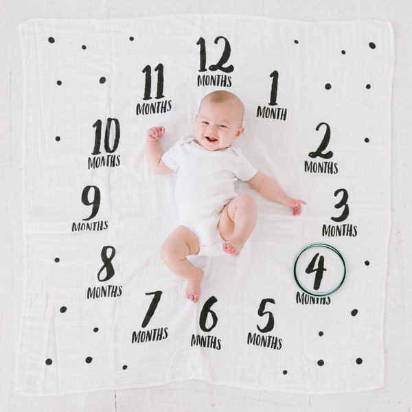 Watch Me Grow Milestone Blanket